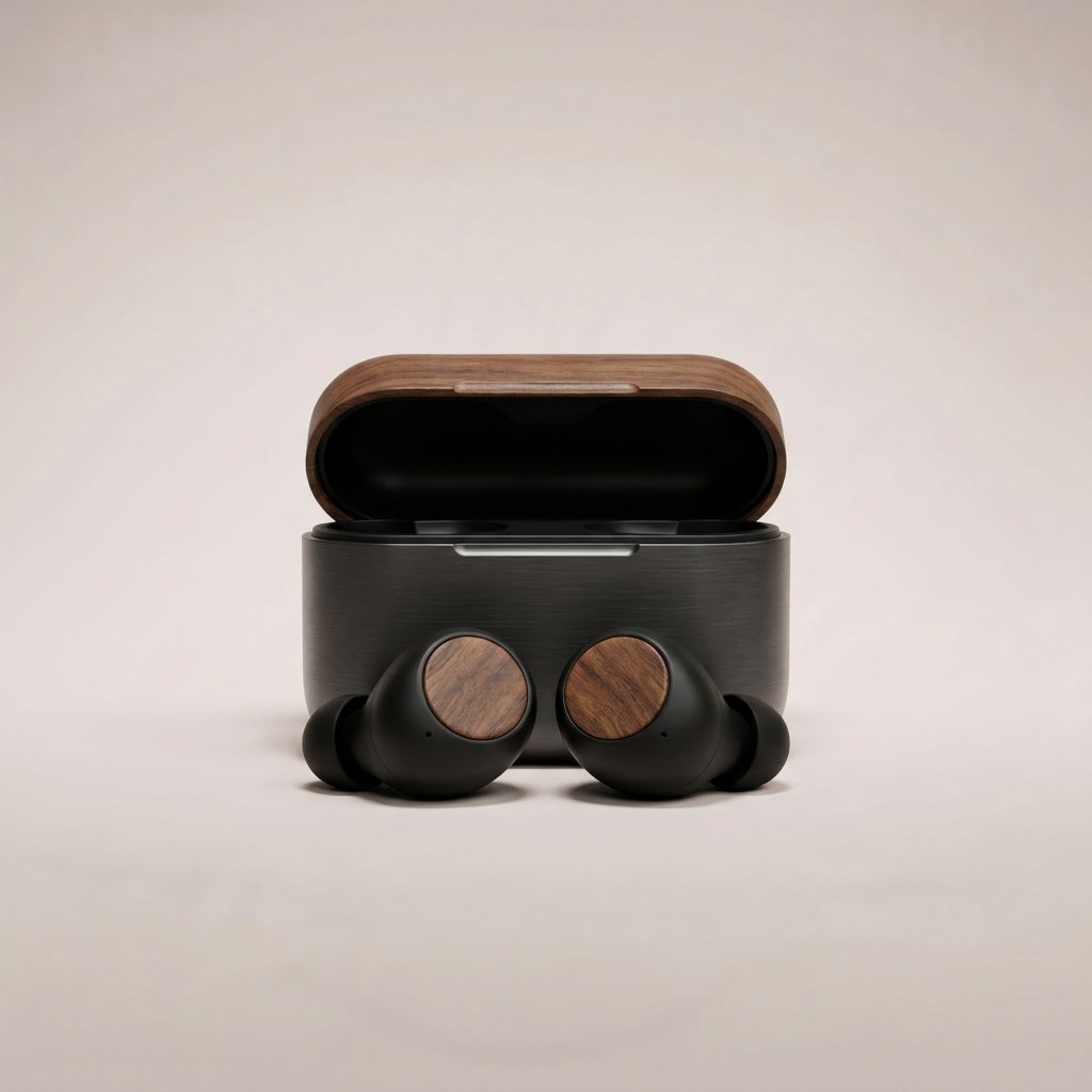 Lune Noise-Cancelling Earbuds – Walnut