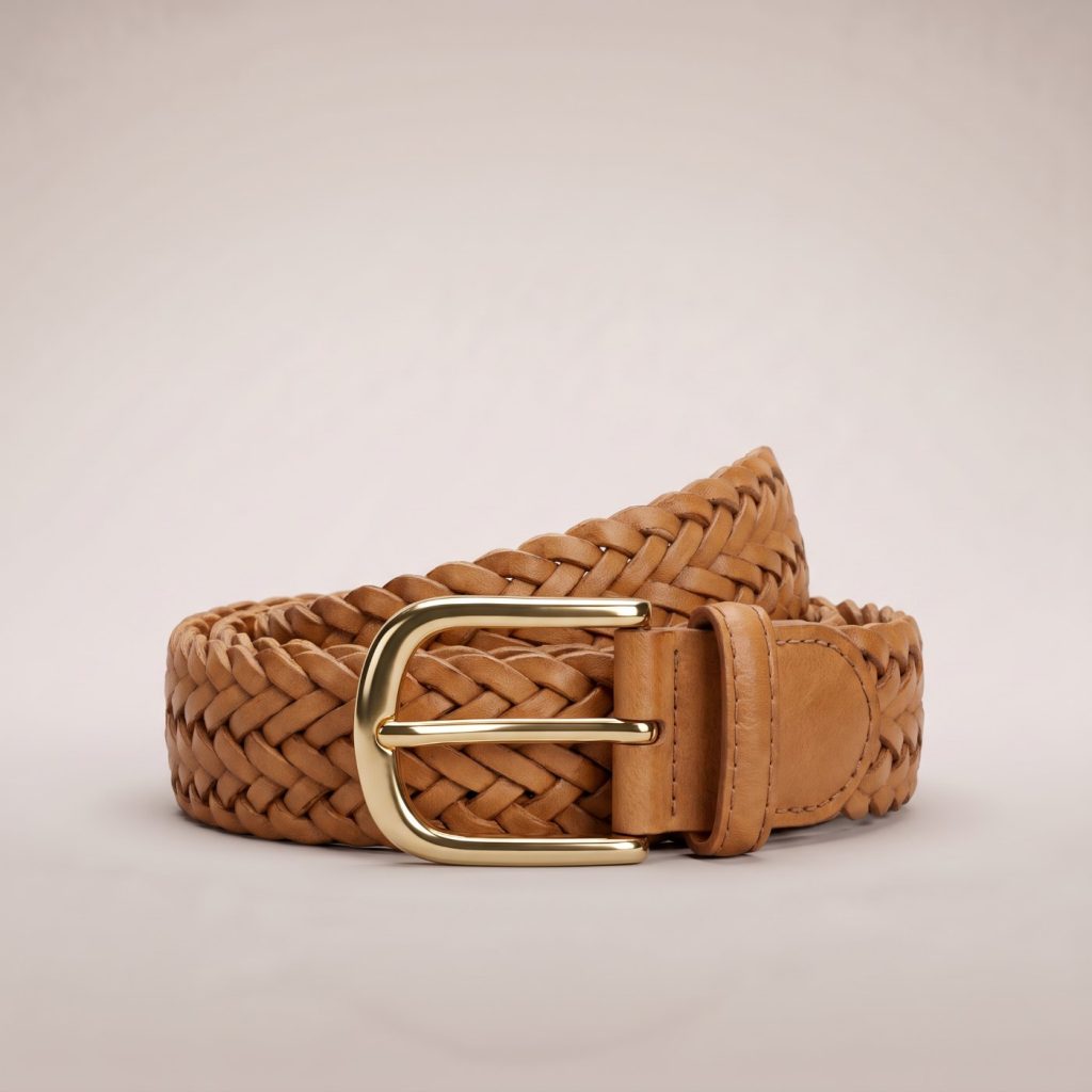 Riva Braided Belt – Tan