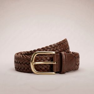 Riva Braided Belt – Brown