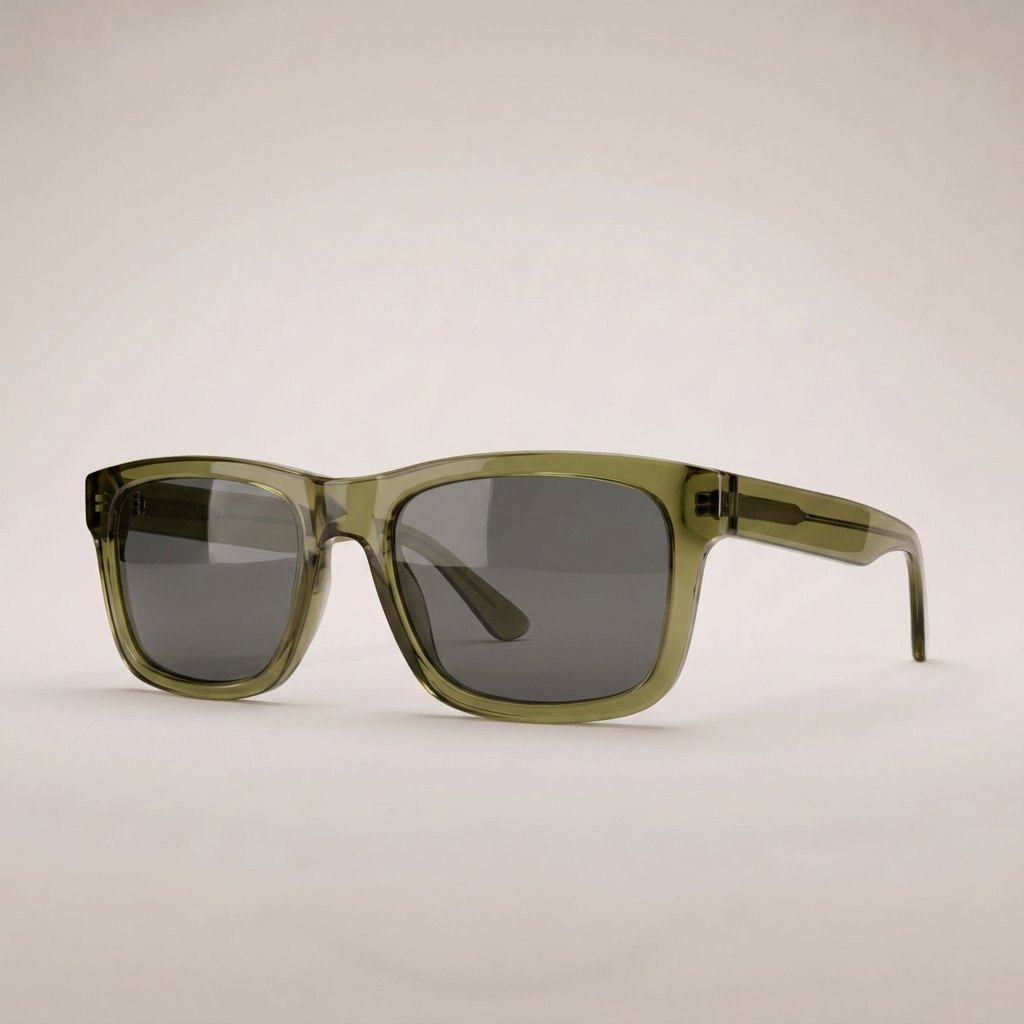 Varenna Rectangular Sunglasses – Olive