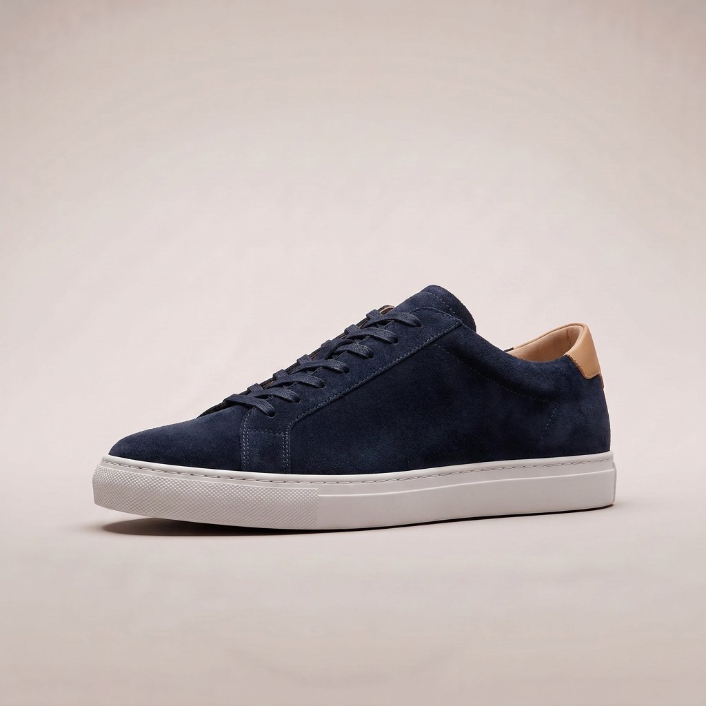 Court Sneaker – Navy Suede