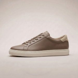 Lido Leather Sneaker – Taupe