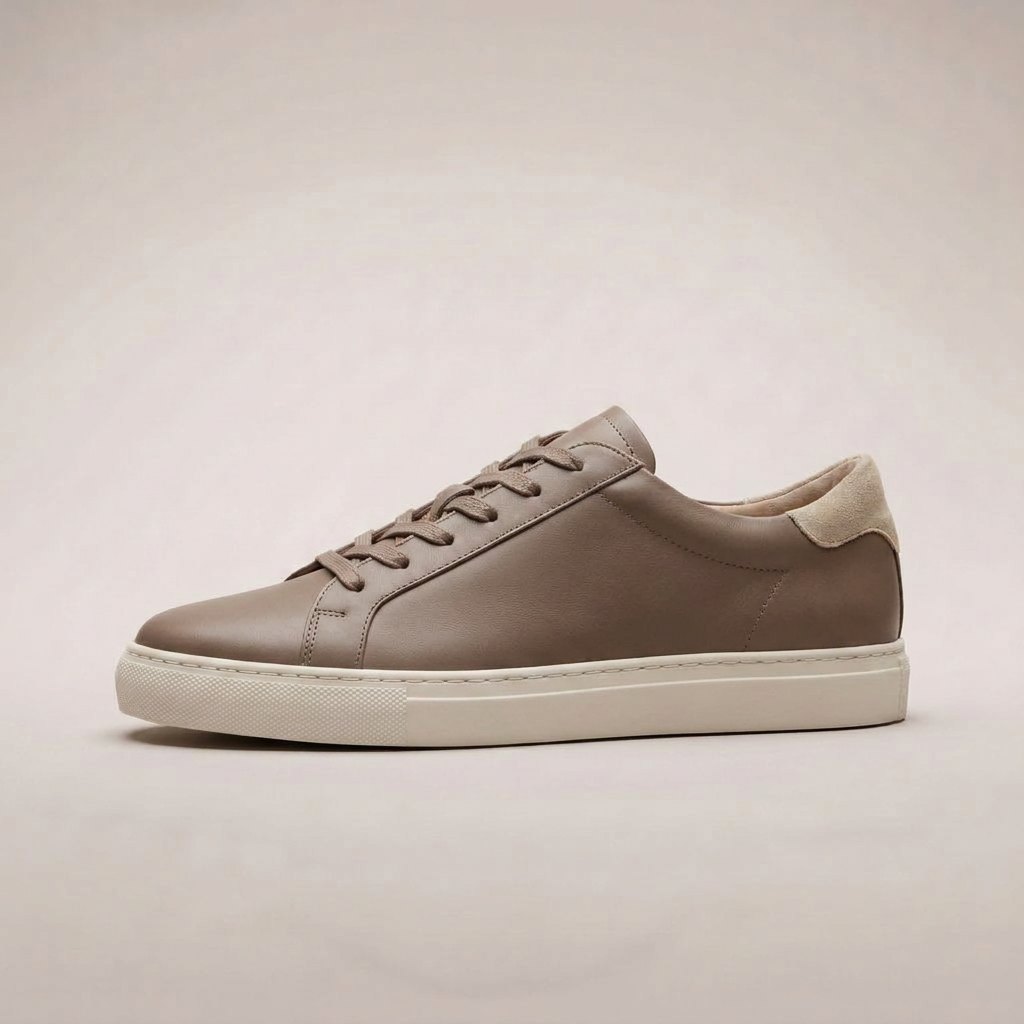 Lido Leather Sneaker – Taupe