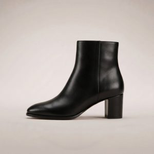 Monti Heeled Ankle Boot – Black
