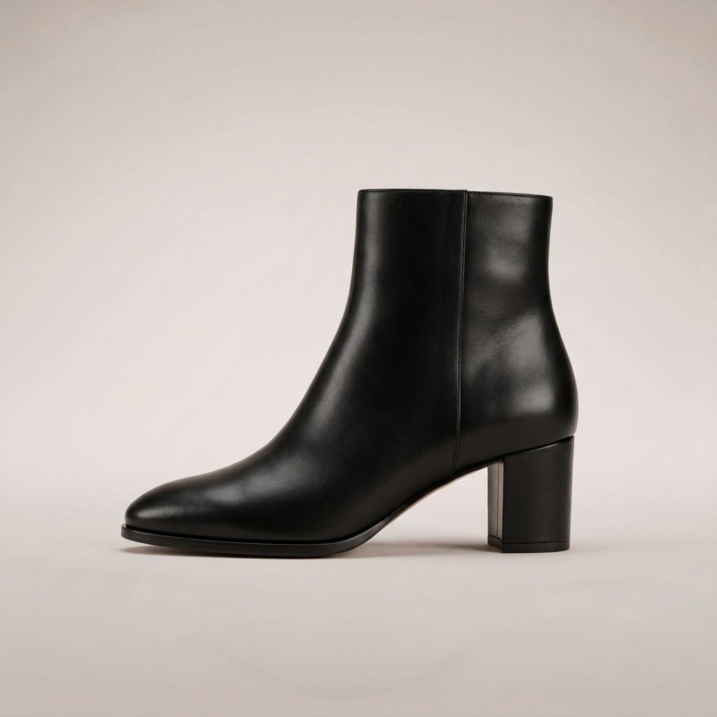 Monti Heeled Ankle Boot – Black