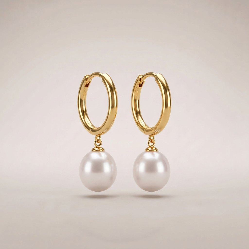 Goccia Pearl Drop Earrings – Gold