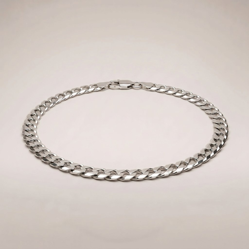 Curb Link Necklace – Silver