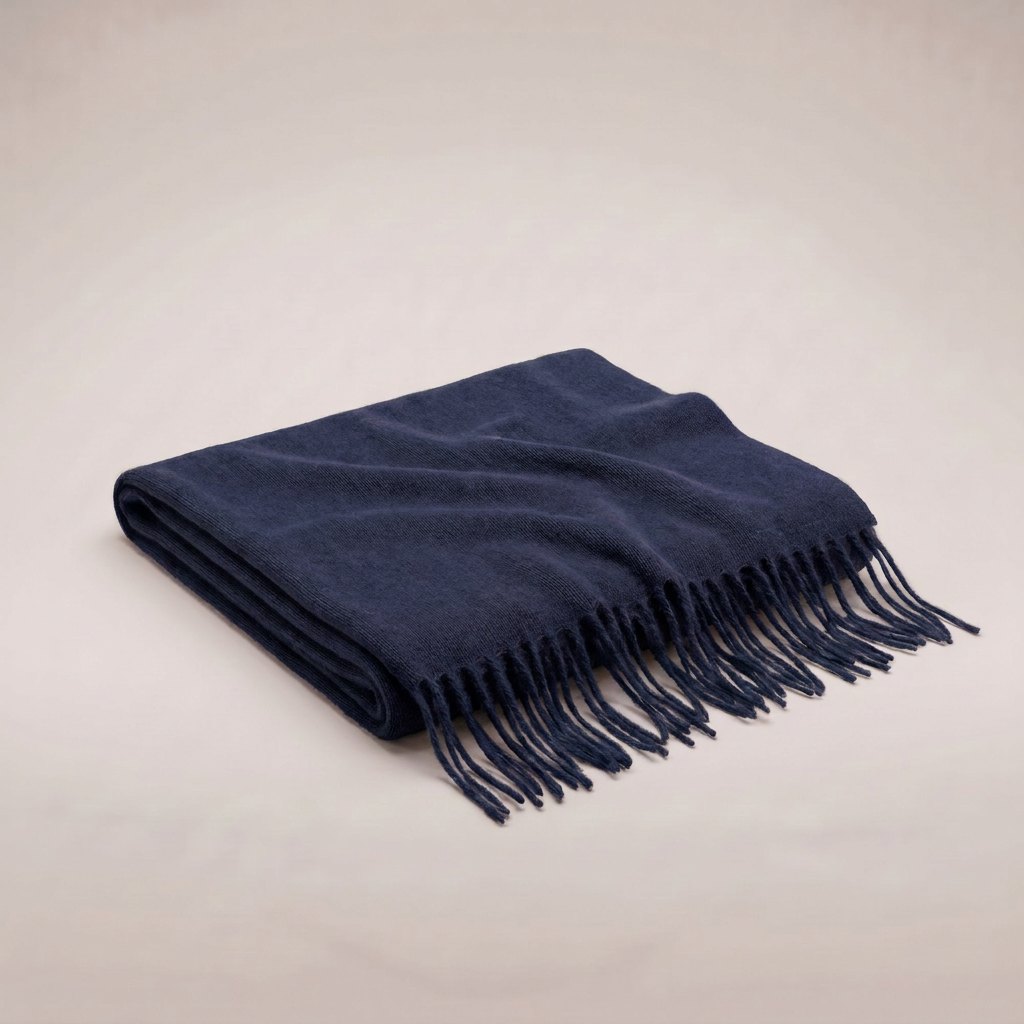 Engadin Cashmere Scarf – Navy