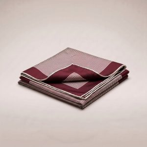 Riviera Silk Twill Square – Burgundy