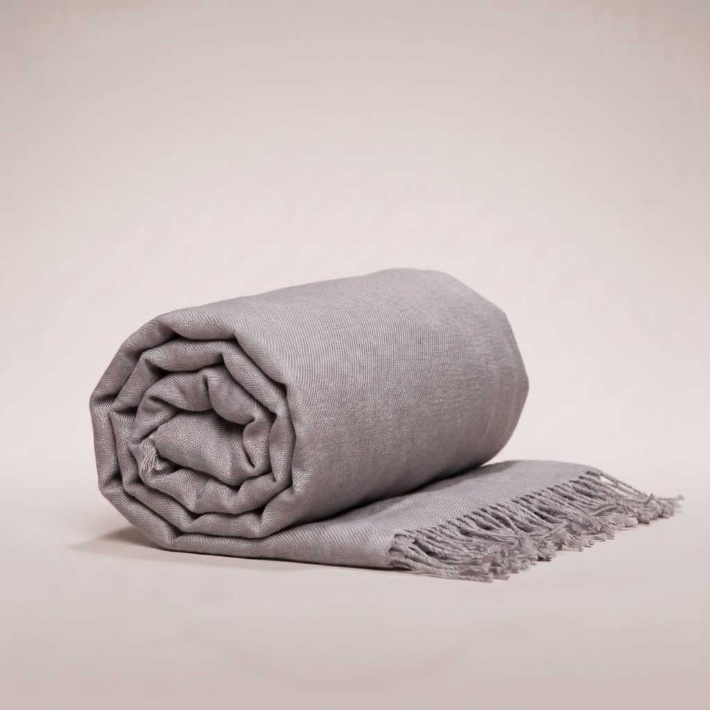 Lago Wool-Silk Stole – Grey