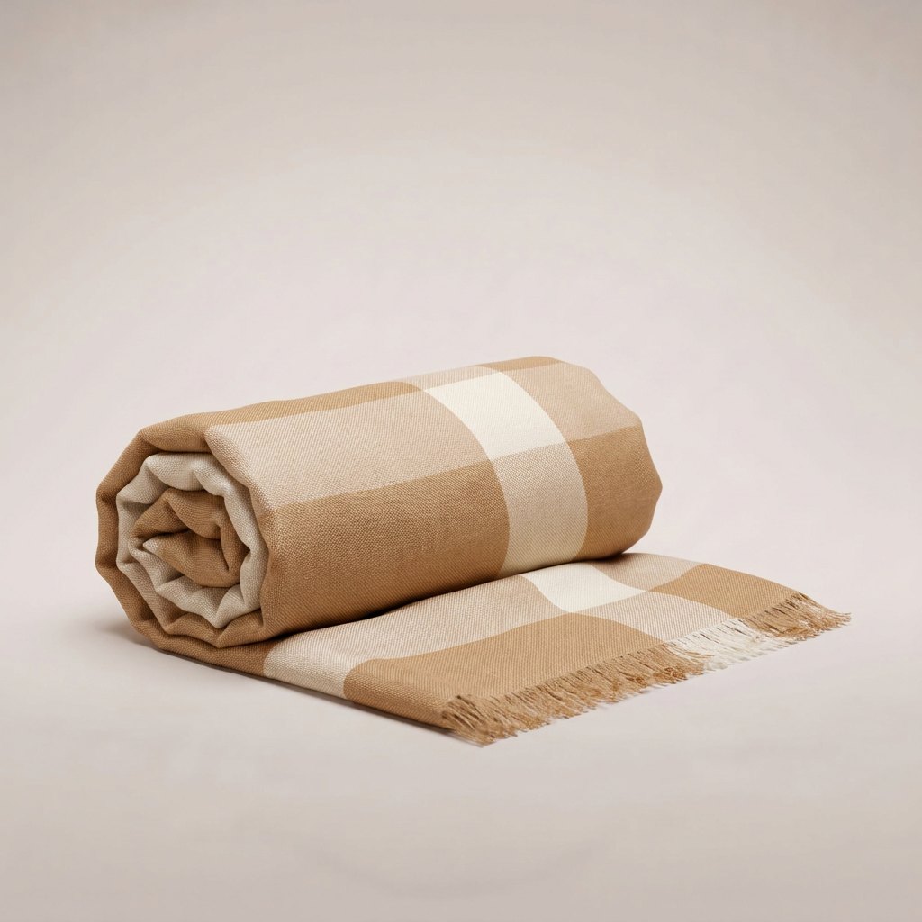 Ondina Striped Stole – Camel