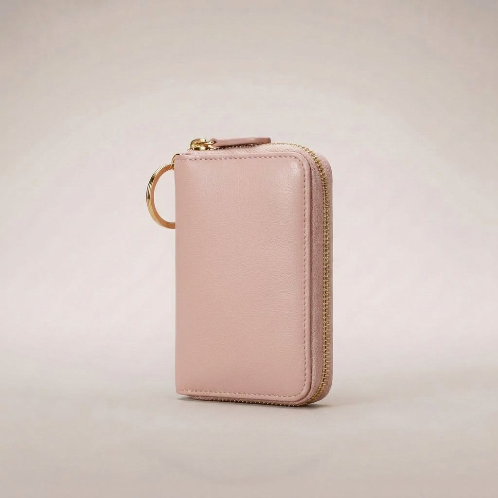 Perla Zip Card Case – Pink