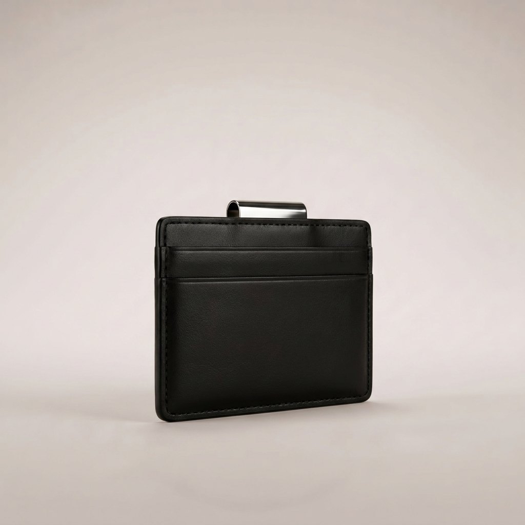 Bastia Money Clip Card Holder – Black